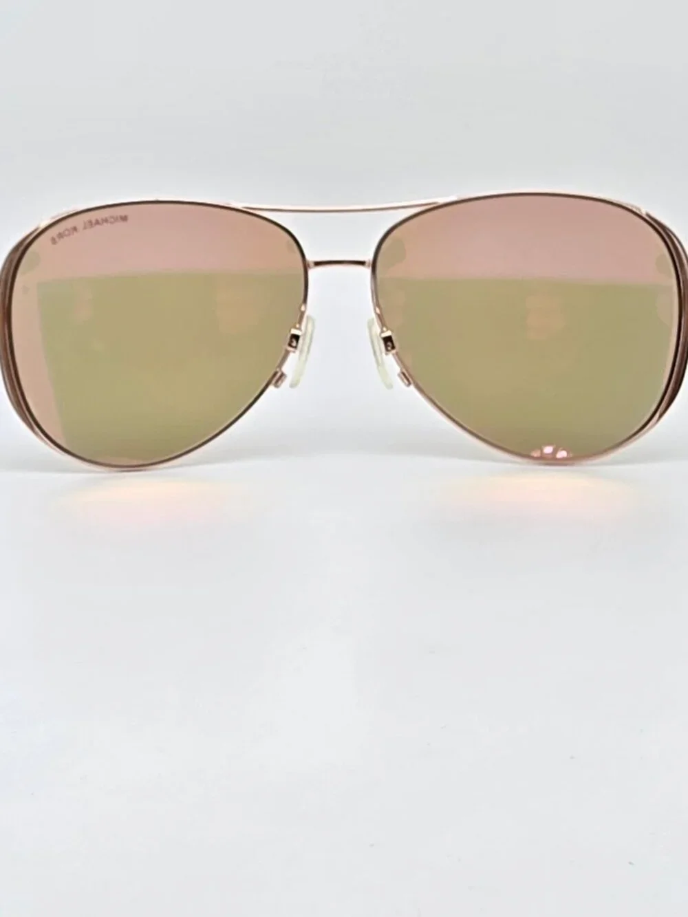 Michael Kors Chelsea MK5004 Rose Gold Taupe Rose Gold Mirror Aviator Sunglasses